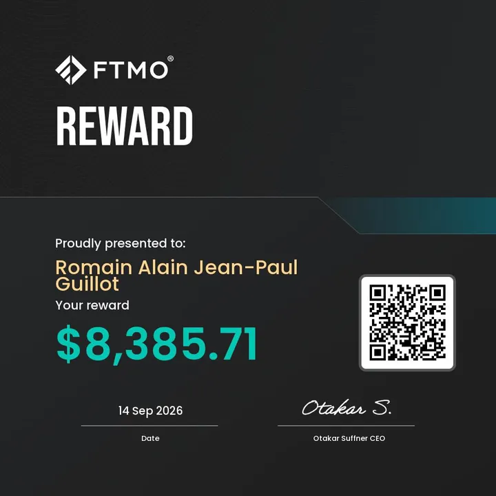 FTMO Reward : 8 385,71 $